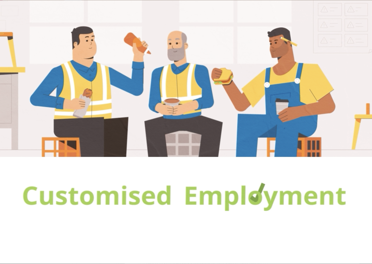 Title screen of the animated explainer video series about Customised Employment