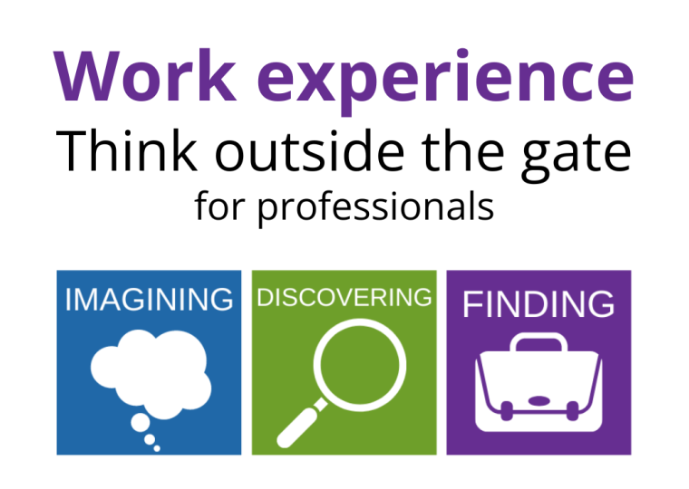 Work experience: think outside the gate - for professionals
