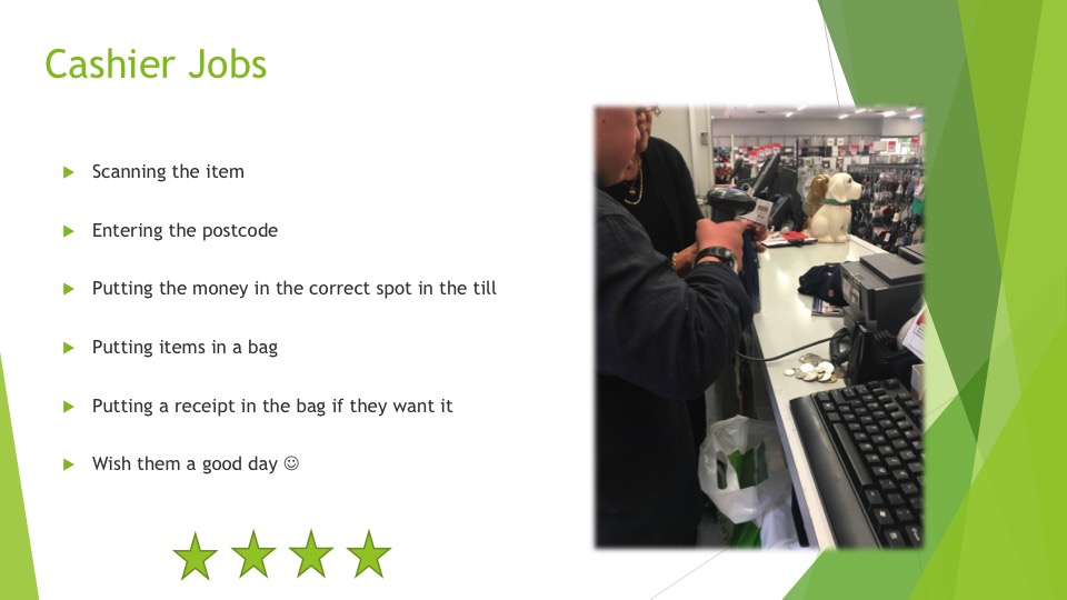 The skills required as a cashier - four stars
